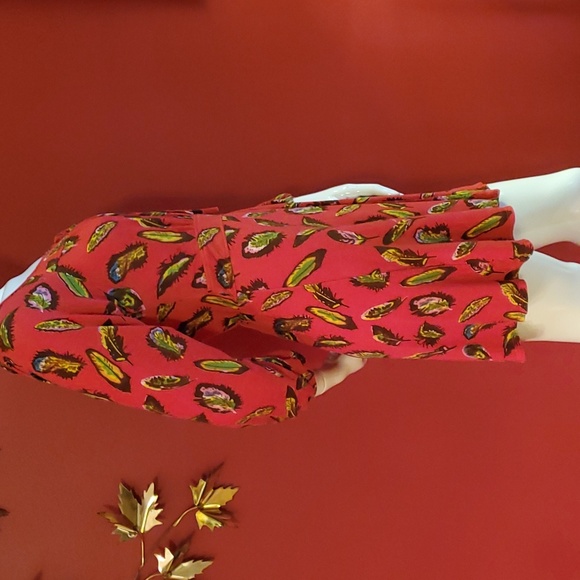 From England: Ruby Rocks Dress Feather Motif Size S - Picture 6 of 11